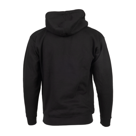 rear view of black hoodie