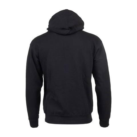 rear view of black hoodie